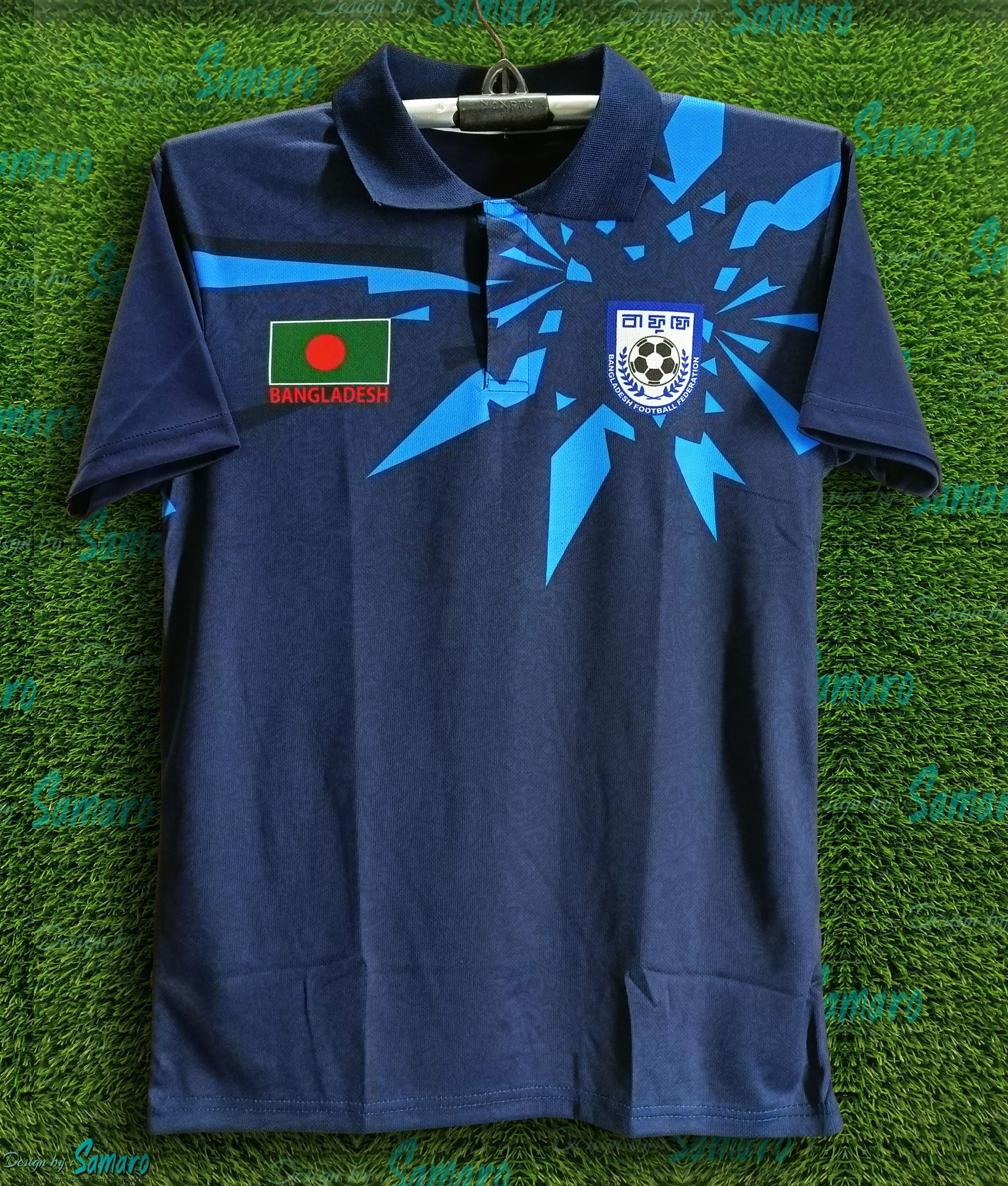 Picture of B-d Short Sleeve Polo Football Jersey for Man - Half Sleeve Polo - Banglades Fan Jersey