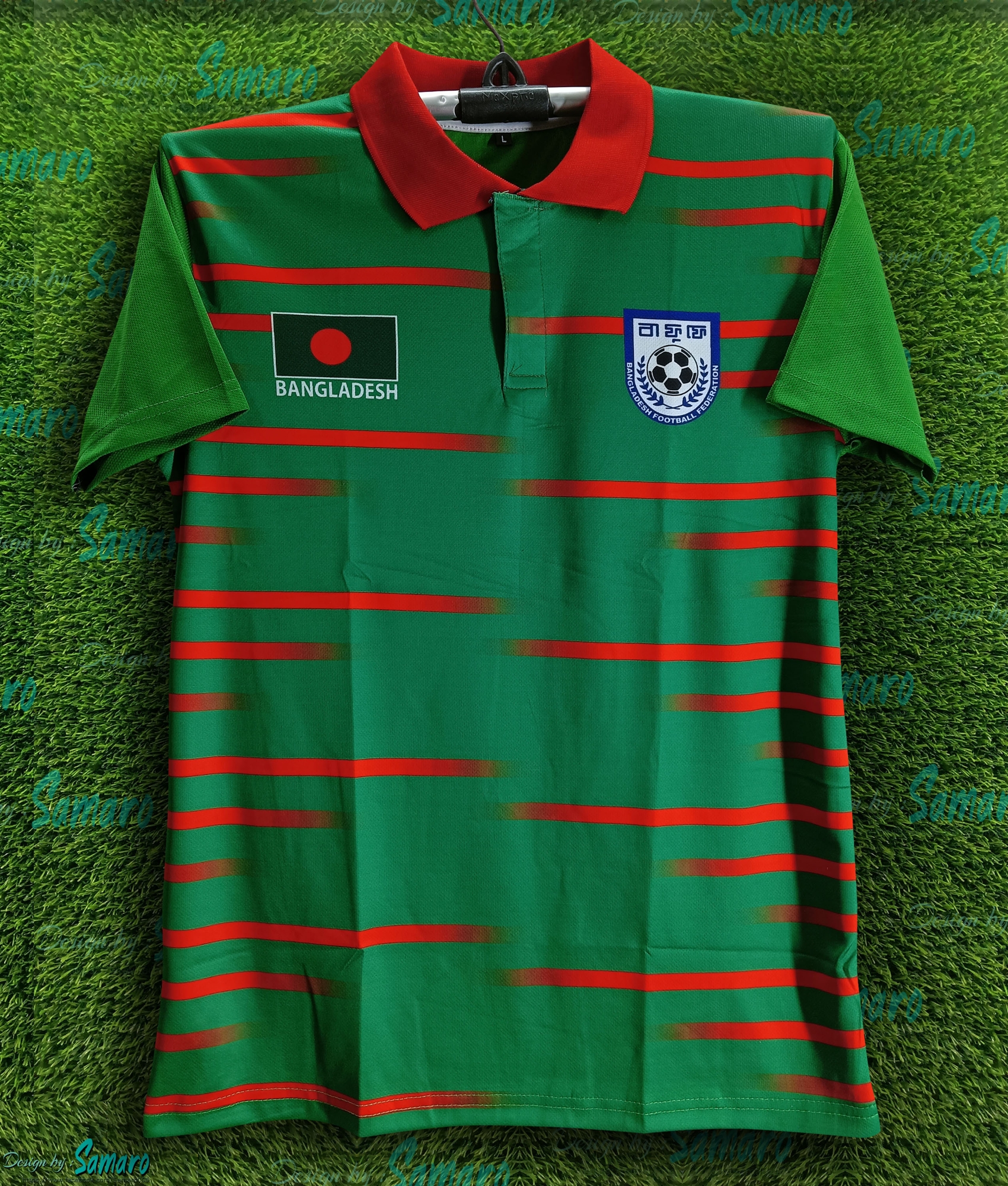 Picture of B-d Short Sleeve Polo Football Jersey for Man - Half Sleeve Polo - Banglades Fan Jersey