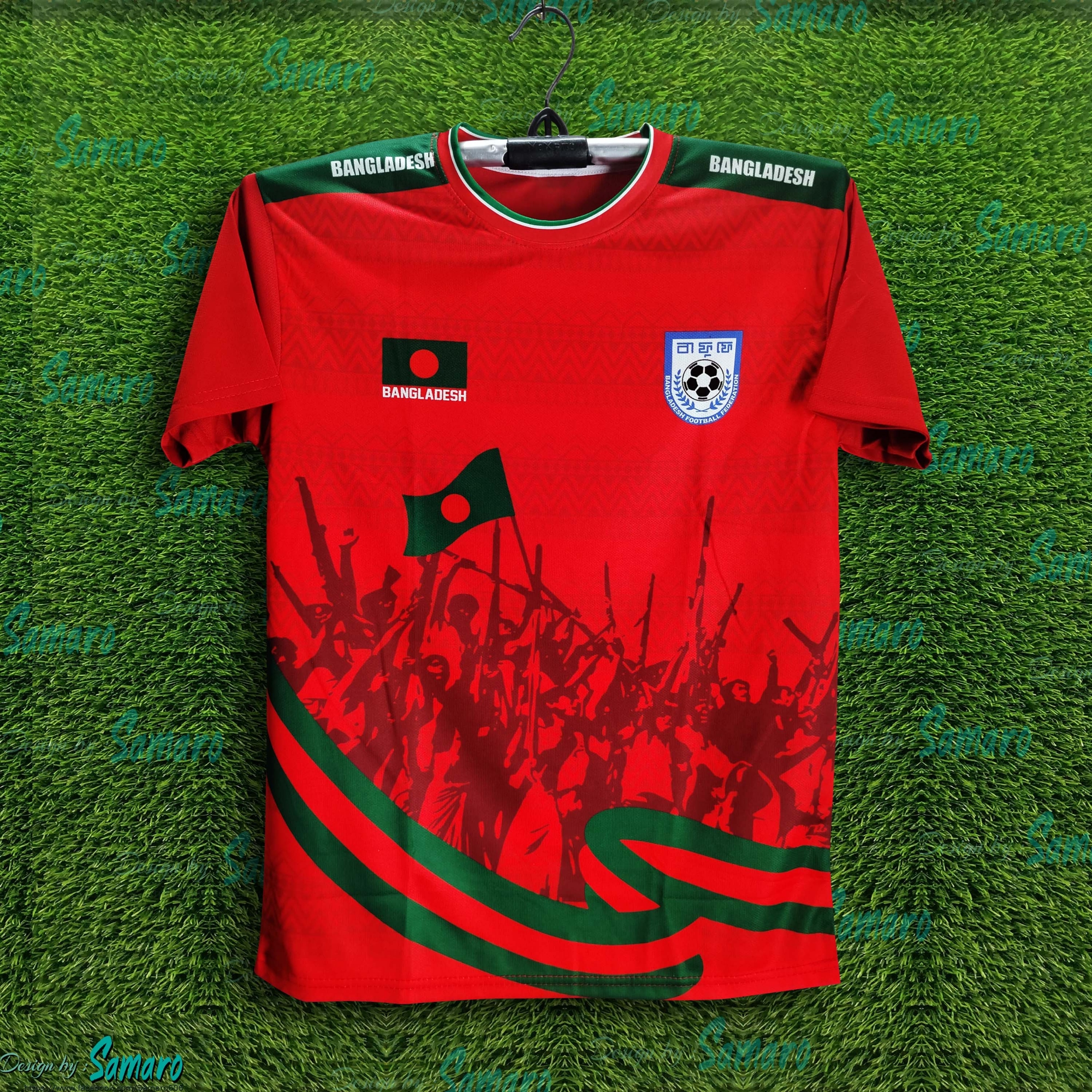 Picture of B-d Short Sleeve Football Jersey for Men - Half Sleeve t-shirt - Banglades Fan Jersey