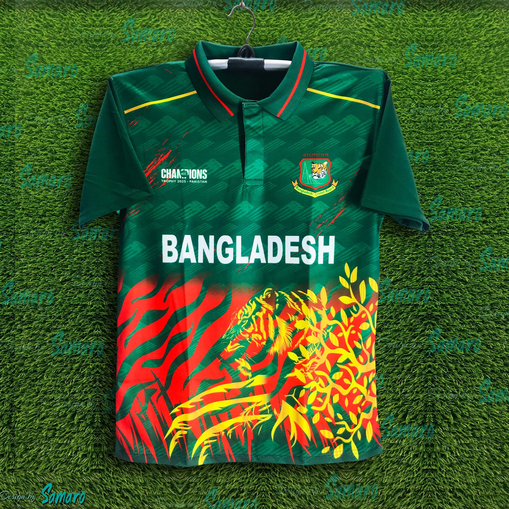 Picture of Bangladesh ICC Champions Trophy Jersey For Man - Half Sleeve Polo T Shirt - Bangladesh Cricket Jersey 2025-26