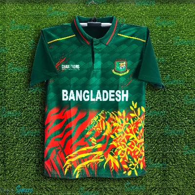Picture of Bangladesh ICC Champions Trophy Jersey For Man - Half Sleeve Polo T Shirt - Bangladesh Cricket Jersey 2025-26