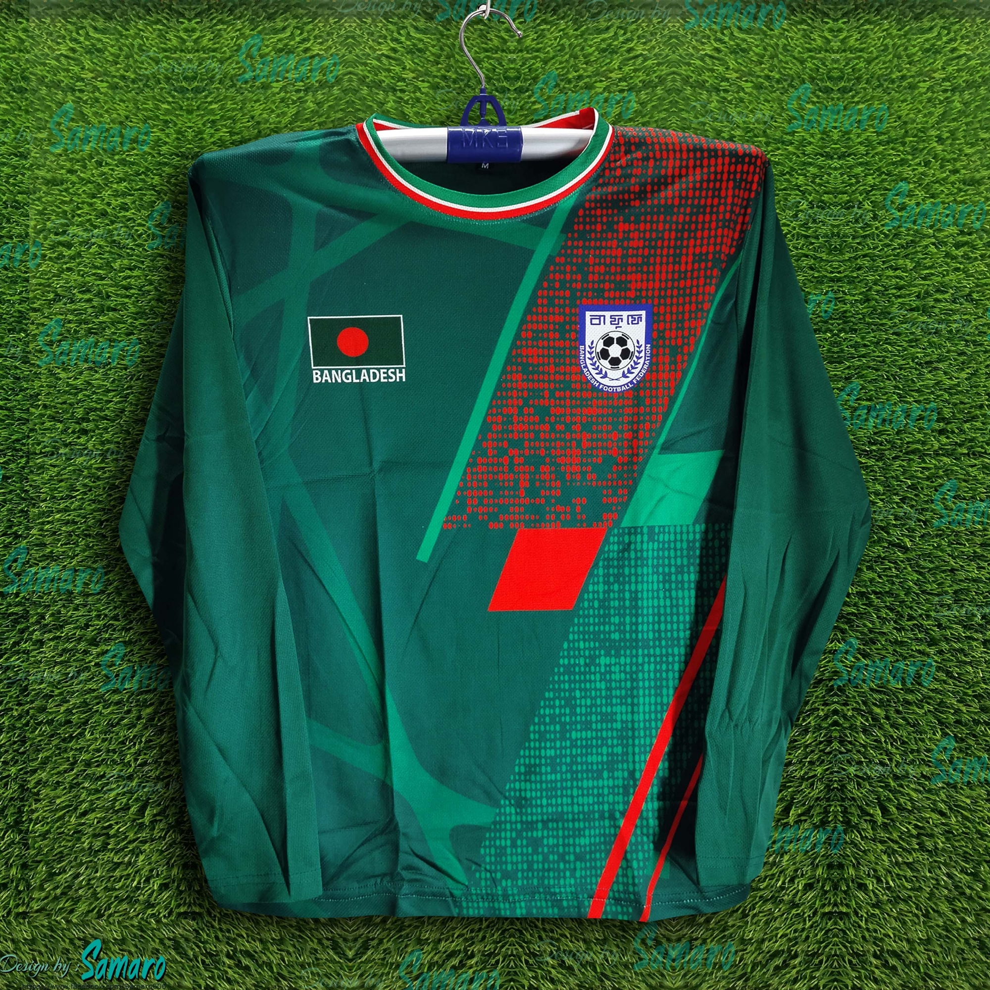 Picture of B-d Football Jersey - Full sleeve Banglades Fan Jersey for Man - Football Jersey