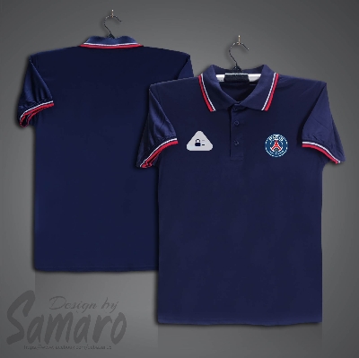 Picture of PSG Short Sleeve Polo Football Jersey For Men - PP Micro Collar Polo Jersey - PSG Jersey