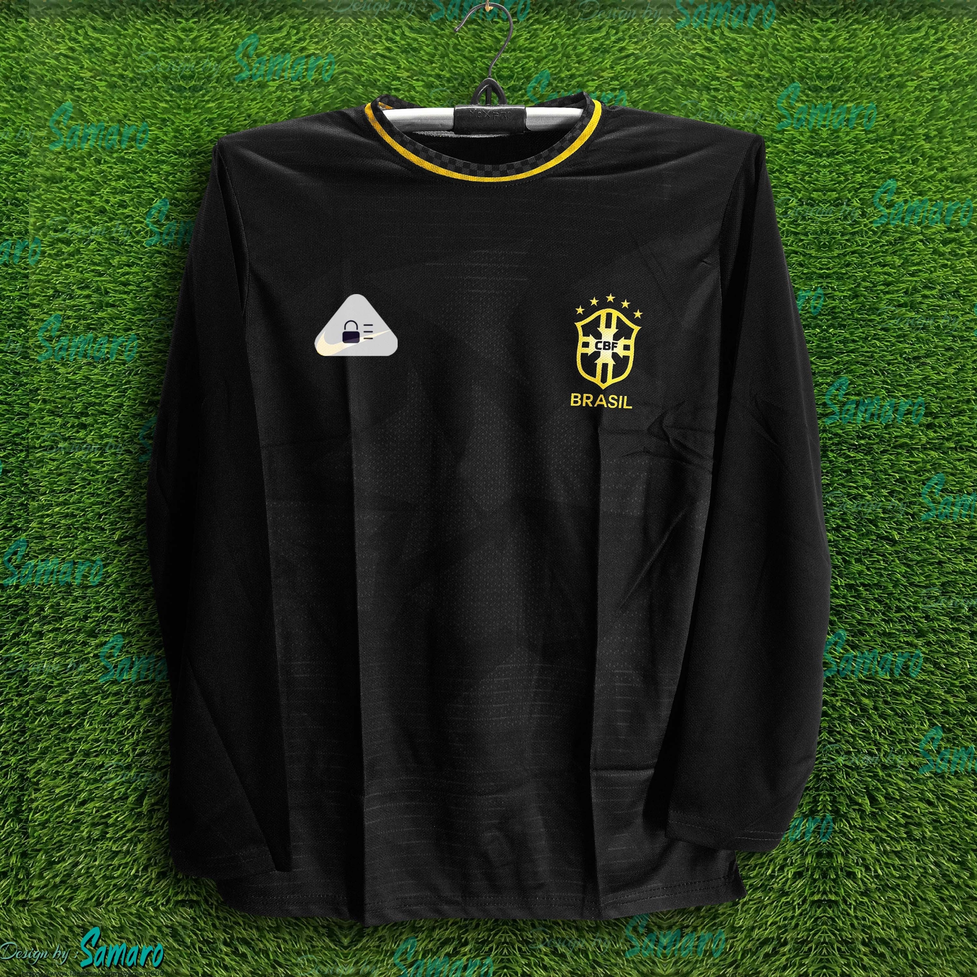 Picture of Brazil Full sleeve Football Jersey For Men - Long Sleeve Jersey - Brazil Football Jersey 2025