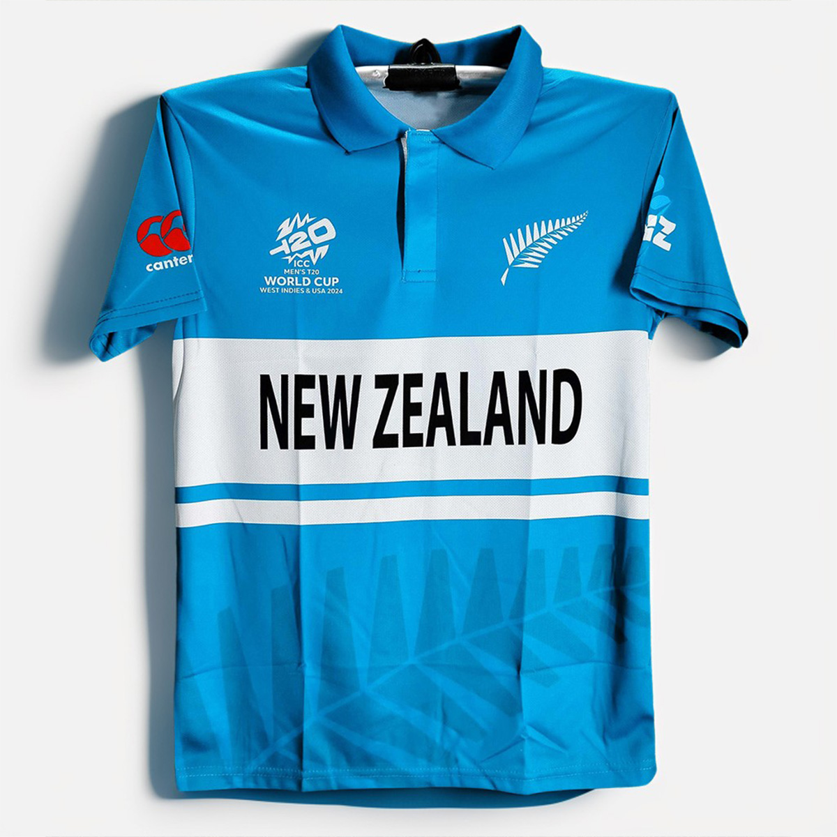 Picture of New Zealand T20 World Cup Jersey 2024 - New Zealand Polo Cricket Jersey For Men - New Zealand Jersey 2024