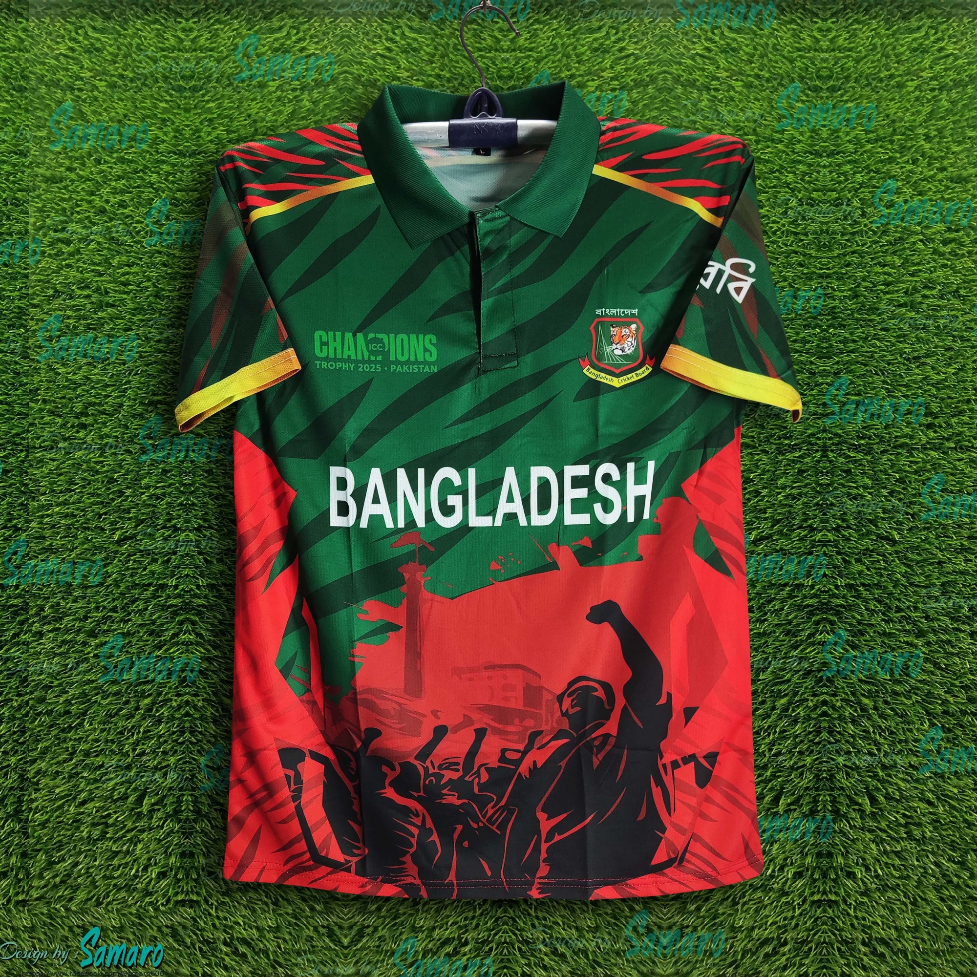 Picture of Bangladesh ICC Champions Trophy 2025/2026 Cricket Jersey For Man - Half Sleeve Polo T Shirt - Bangladesh Cricket Jersey 2025