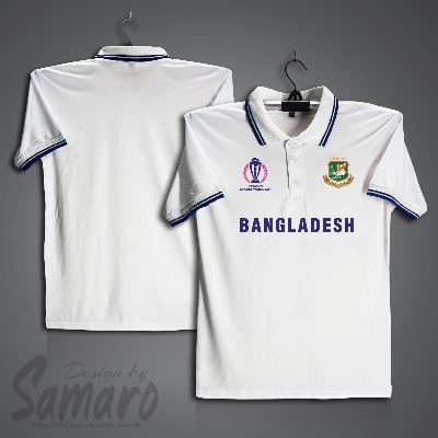 Picture of Bangladesh Short Sleeve Polo Cricket Jersey For Men - PP Micro Collar Polo Jersey - Bangladesh Cricket Jersey
