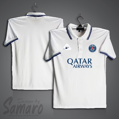 Picture of PSG Short Sleeve Polo Football Jersey For Men - PP Micro Collar Polo Jersey - PSG Jersey