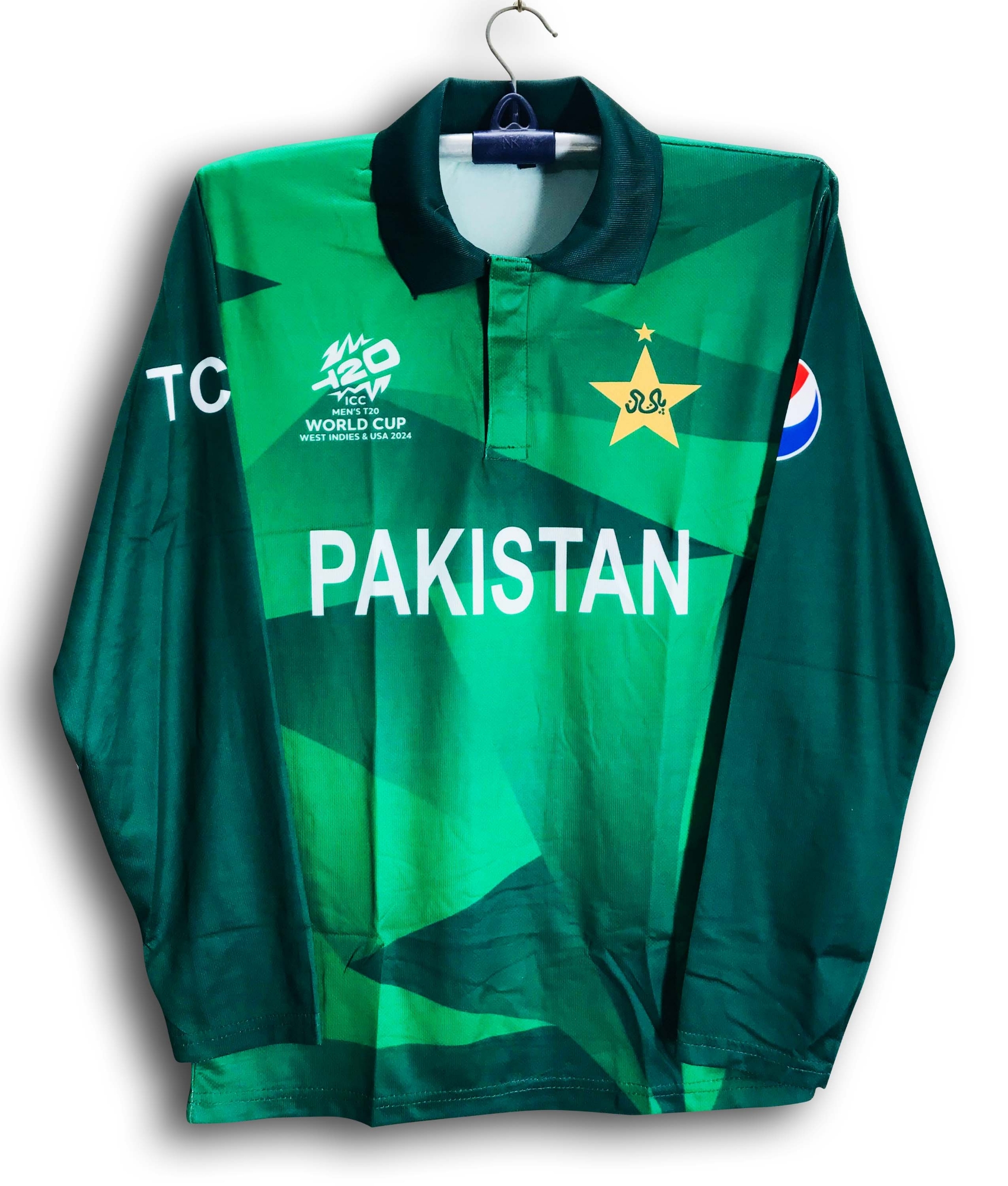 Picture of Pakistan T20 World Cup Jersey - Pakistan Full Sleeve Polo Jersey For Men - Pakistan Cricket Jersey 2024