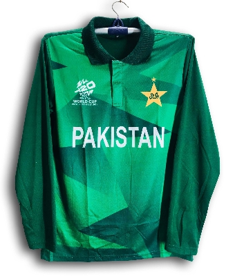 Picture of Pakistan T20 World Cup Jersey - Pakistan Full Sleeve Polo Jersey For Men - Pakistan Cricket Jersey 2024