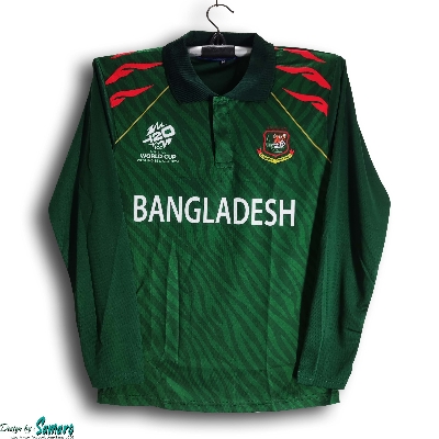 Picture of Bangladesh T20 World Cup Jersey - Full Sleeve Polo Jersey For Men - Bangladesh Cricket Jersey 2025-26