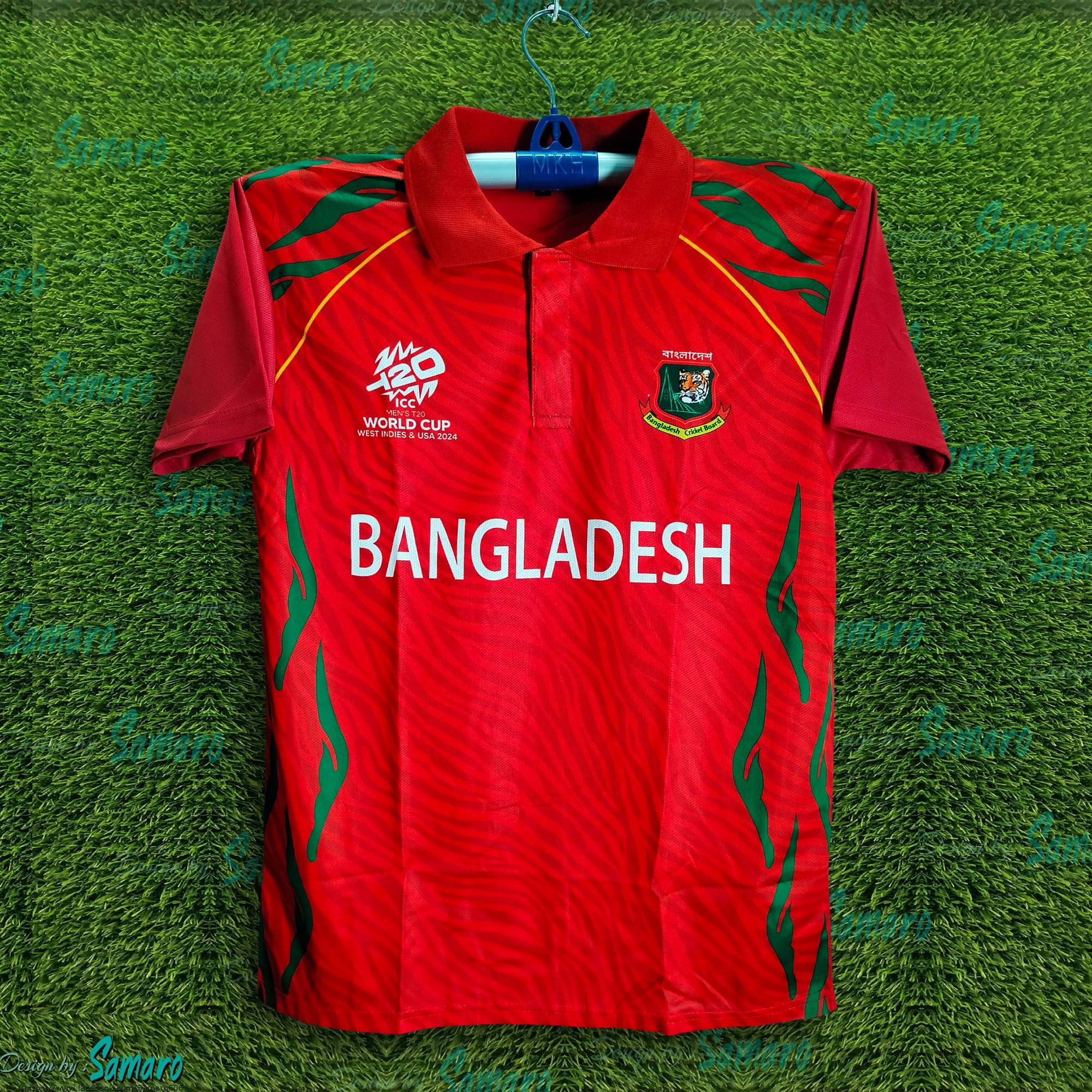 Picture of Bangladesh T20 World Cup Jersey 2025/2026 Short Sleeve Collar Polo Cricket Jersey For Men - Bangladesh Cricket Jersey 2025