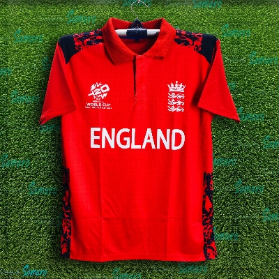Picture of England T20 World Cup Jersey - England Short Sleeve Polo Jersey For Men - England Jersey 2025-26