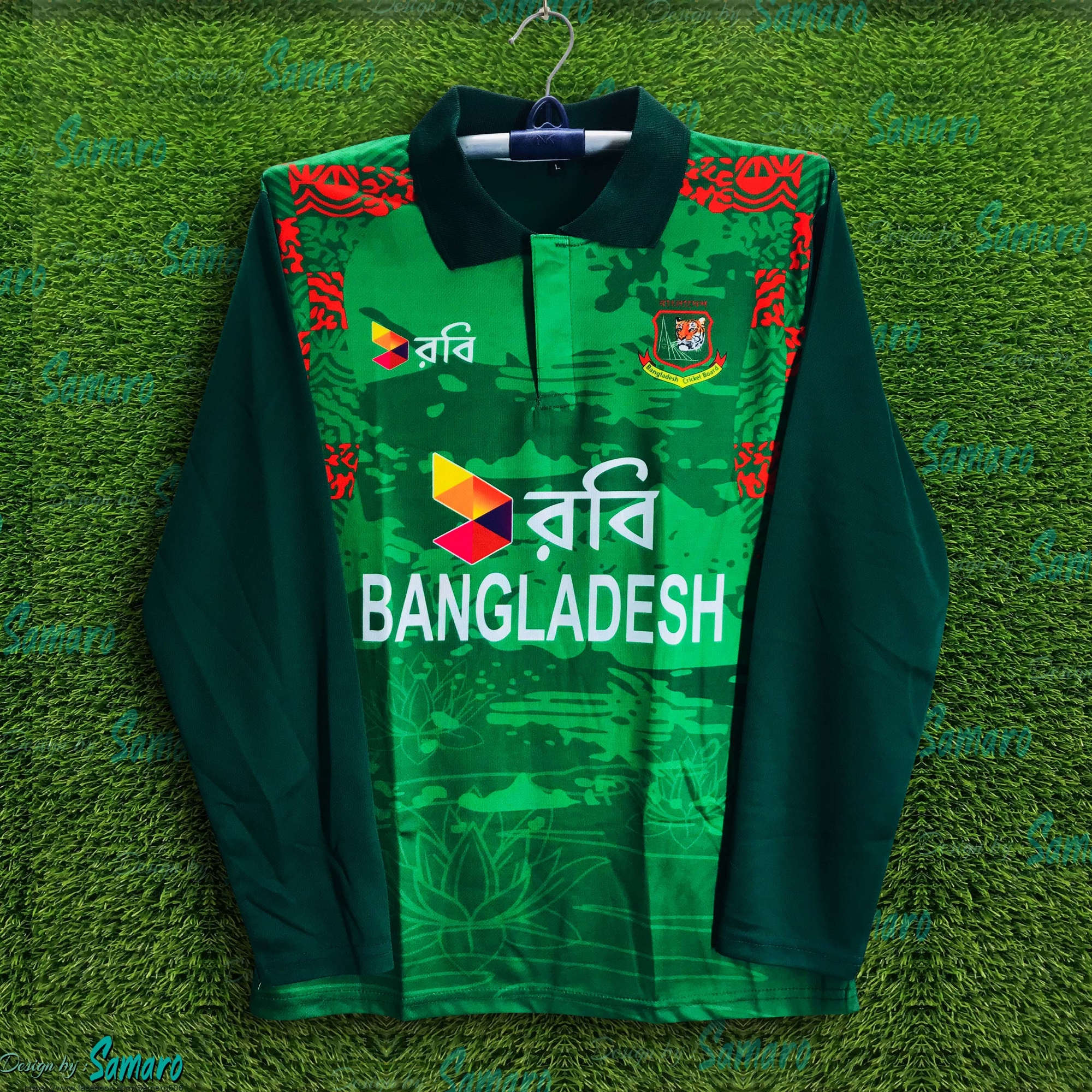 Picture of Bangladesh ODI Polo Jersey For Men - Long Sleeve Polo Jersey - Bangladesh Cricket Jersey 2025