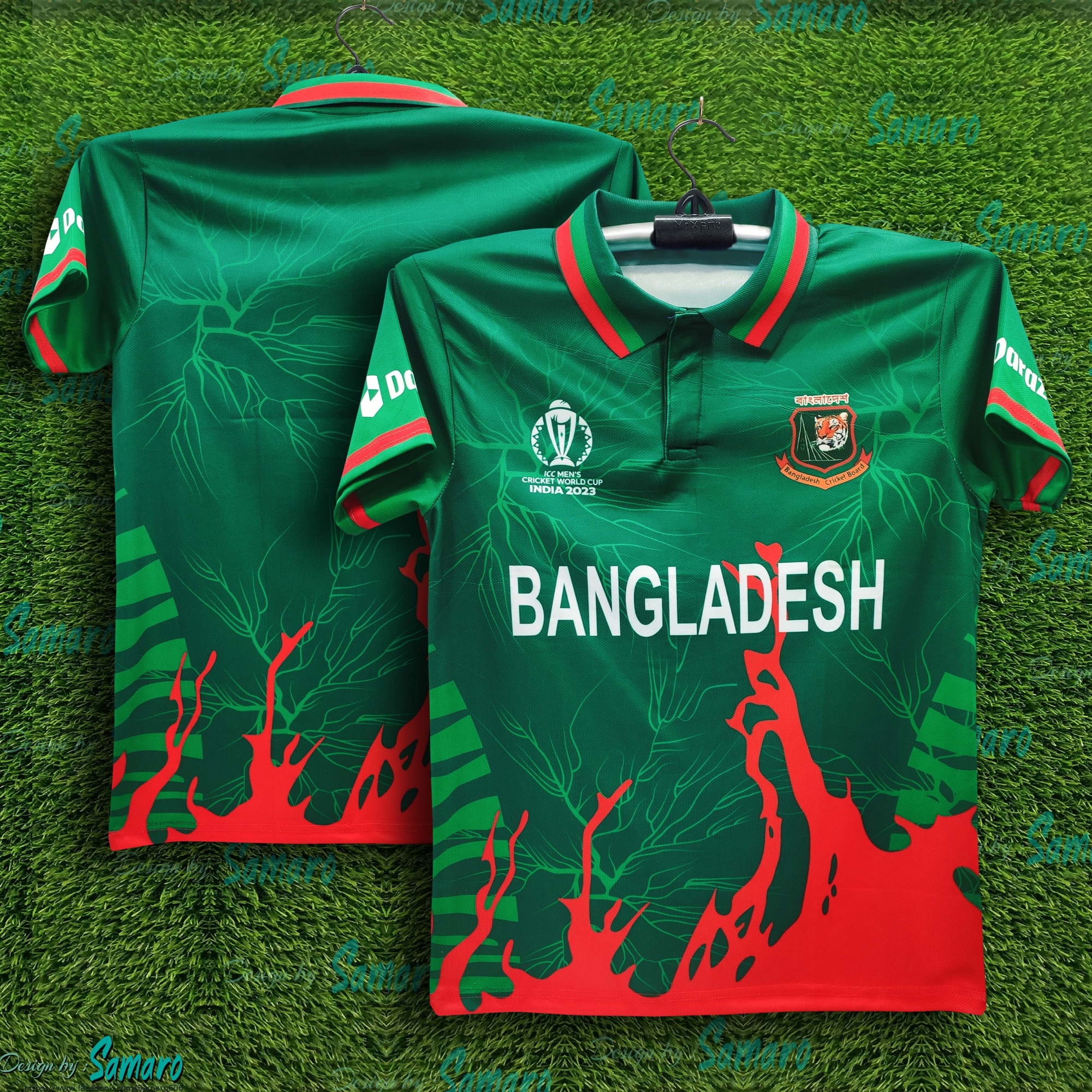 Picture of Bangladesh World Cup Short Sleeve Polo Cricket Jersey For Men - New Half Sleeve T Shirt - Bangladesh Cricket Jersey 2025/26