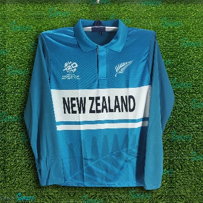 Picture of New Zealand T20 World Cup Jersey for Men - Full Sleeve Polo Jersey -New Zealand Jersey 2025