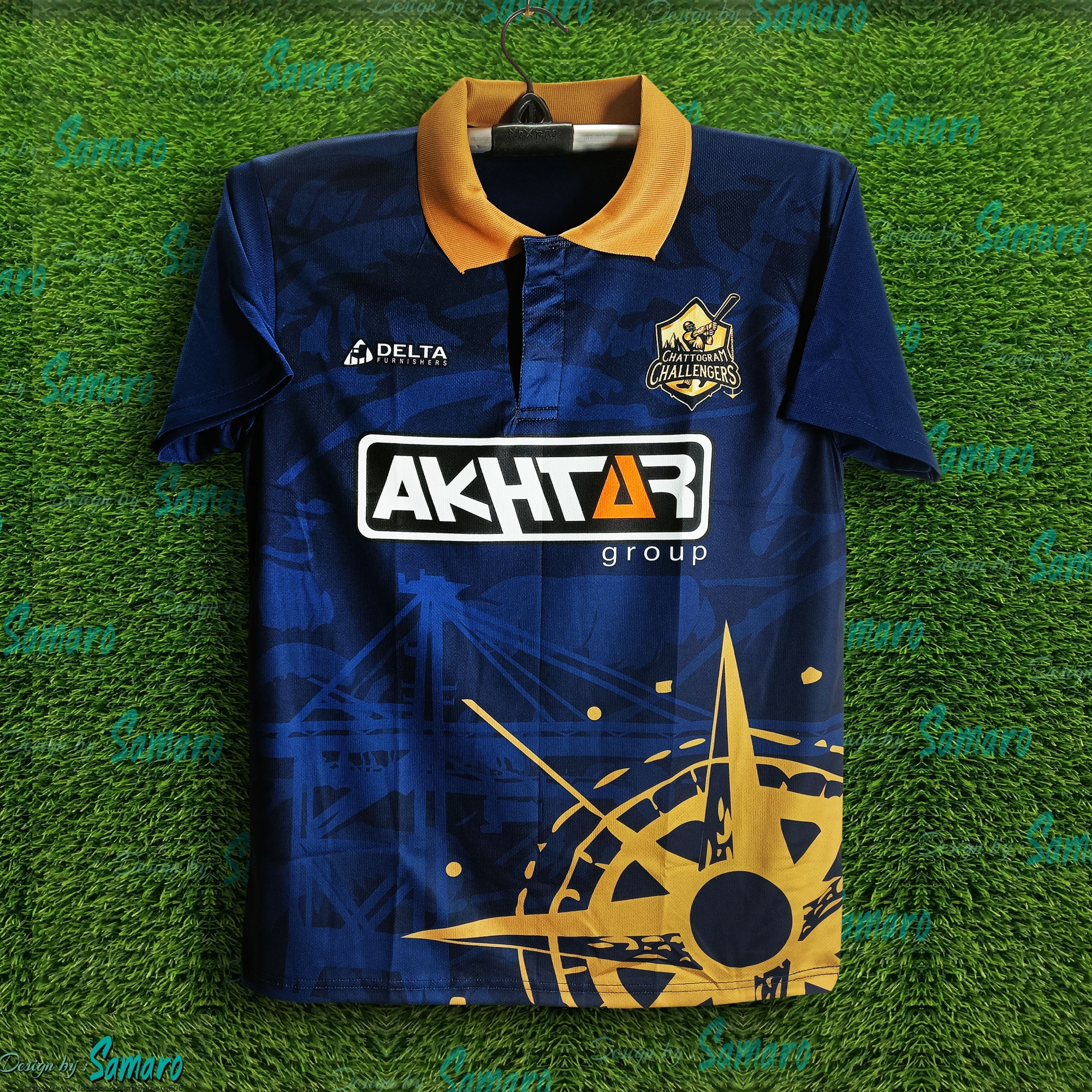 Picture of Chittagong challengers Short Sleeve Polo Cricket Jersey For Man - BPL Polo Jersey - Chittagong Jersey 2024-2025