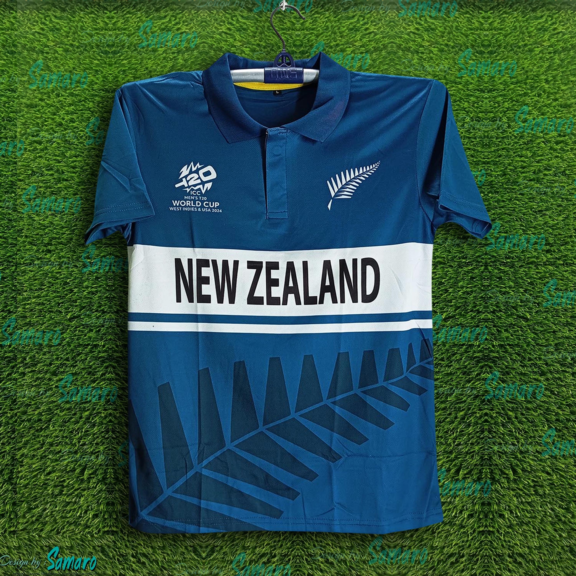 Picture of New Zealand T20 World Cup Jersey for men - Half Sleeve Cricket Polo Jersey - New Zealand Jersey 2025