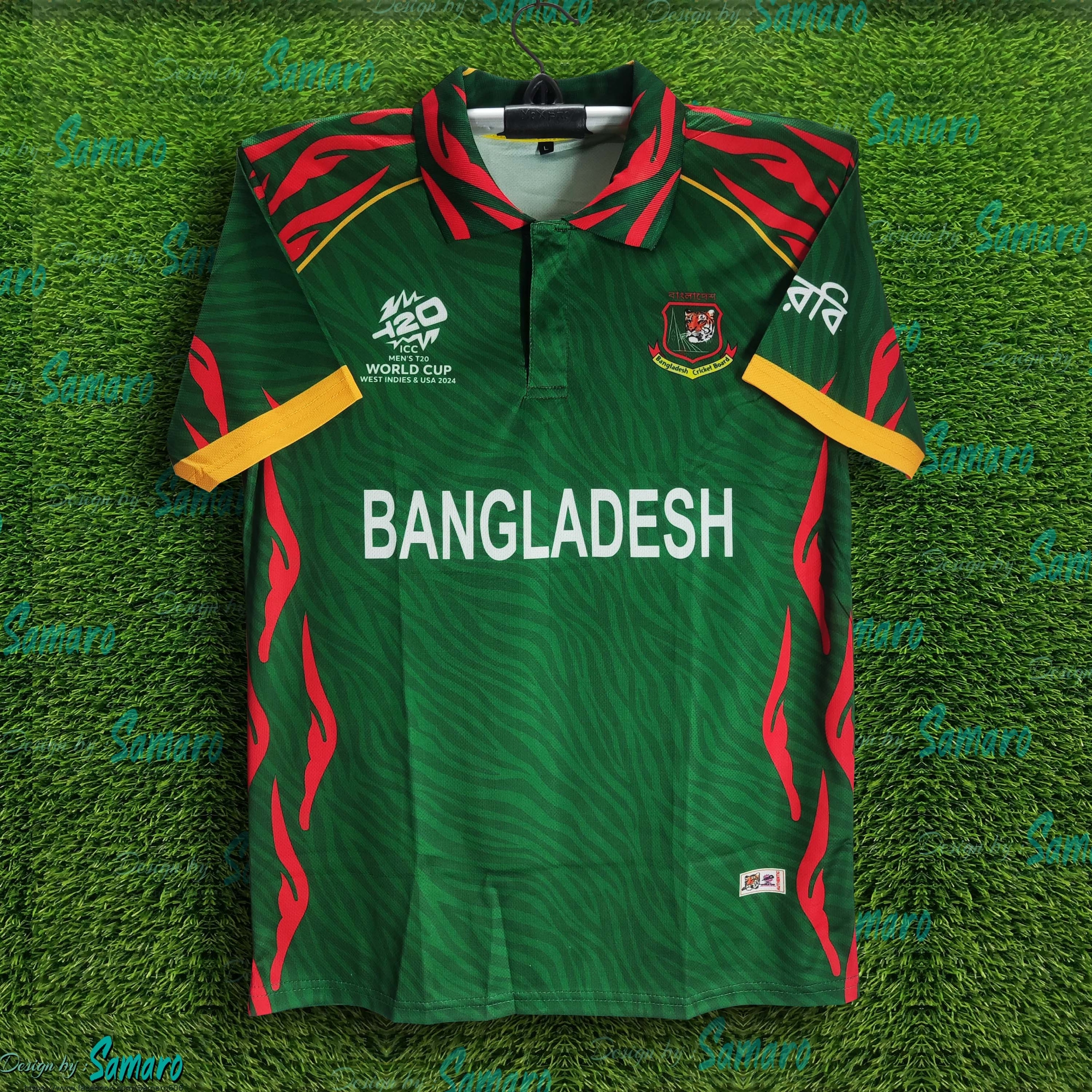 Picture of Bangladesh T20 World Cup Jersey for men - Half Sleeve Polo Cricket Jersey - Bangladesh Cricket Jersey 2025