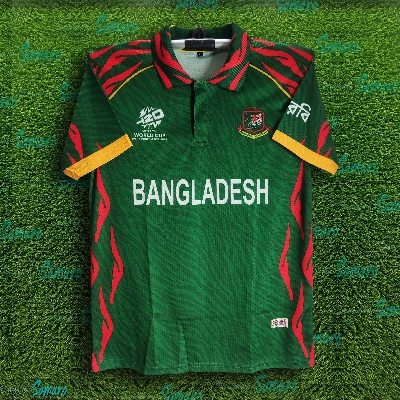 Picture of Bangladesh T20 World Cup Jersey for men - Half Sleeve Polo Cricket Jersey - Bangladesh Cricket Jersey 2025