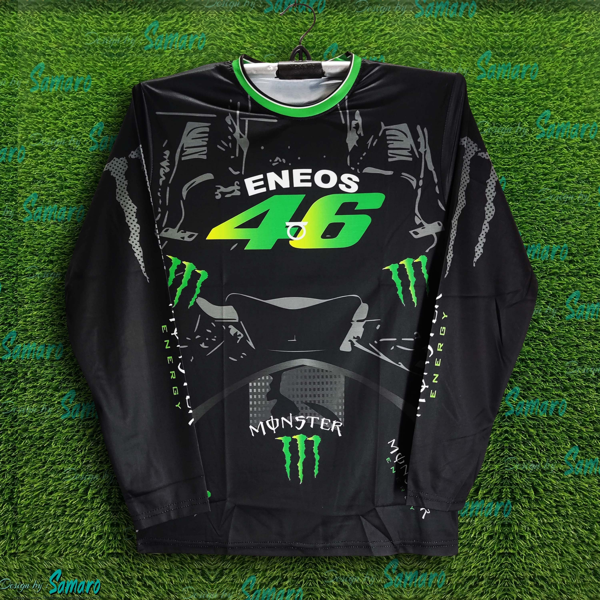 Picture of _Monster 46 Full Sleeve Bike Jersey For Men - 4prt Bike T Shirt - Monster 46 Jersey