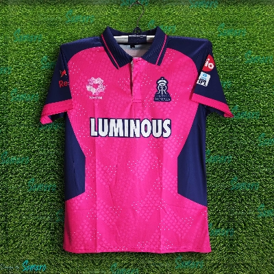 Picture of Rajasthan Royals Premium Short sleeve Polo Cricket Jersey For Men - RR Half Sleeve IPL T Shirt - Rajasthan Jersey 2025-26