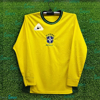 Picture of Brazil Full Sleeve Jersey 2025/2026 Thai Premium Football Jersey for Men - Long  Sleeve - Brazil Footall Jersey 2025
