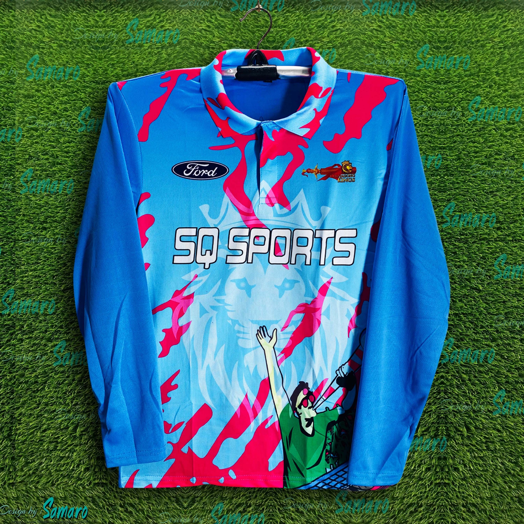 Picture of Chittagong Kings Full Sleeve Polo Cricket Jersey For Man - BPL Long Sleeve T Shirt - Chittagong Jersey 2025-26