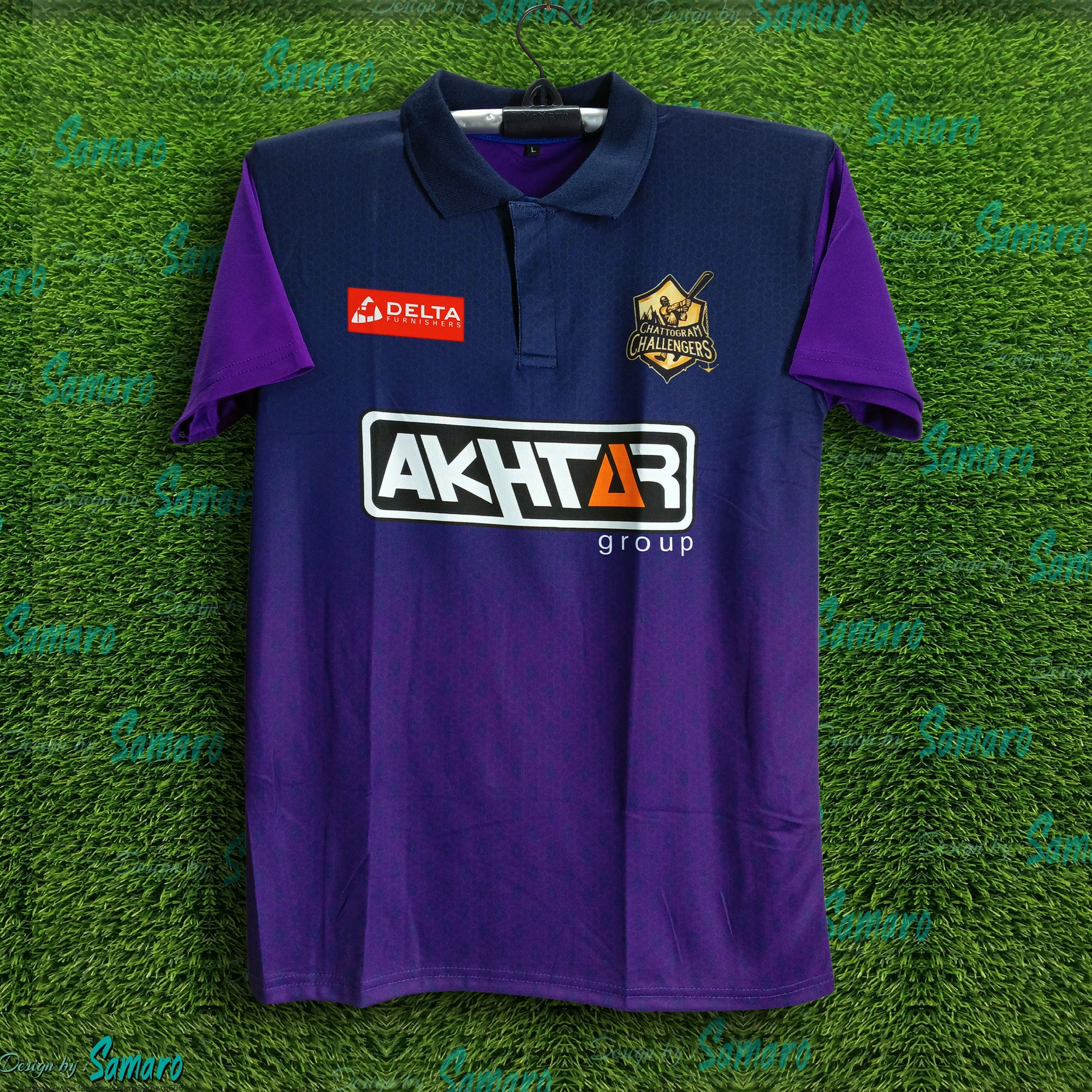 Picture of Chattogram Challengers Short Sleeve Polo Cricket Jersey For Men - BPL Half Sleeve Polo Jersey - Chattogram Jersey 2025