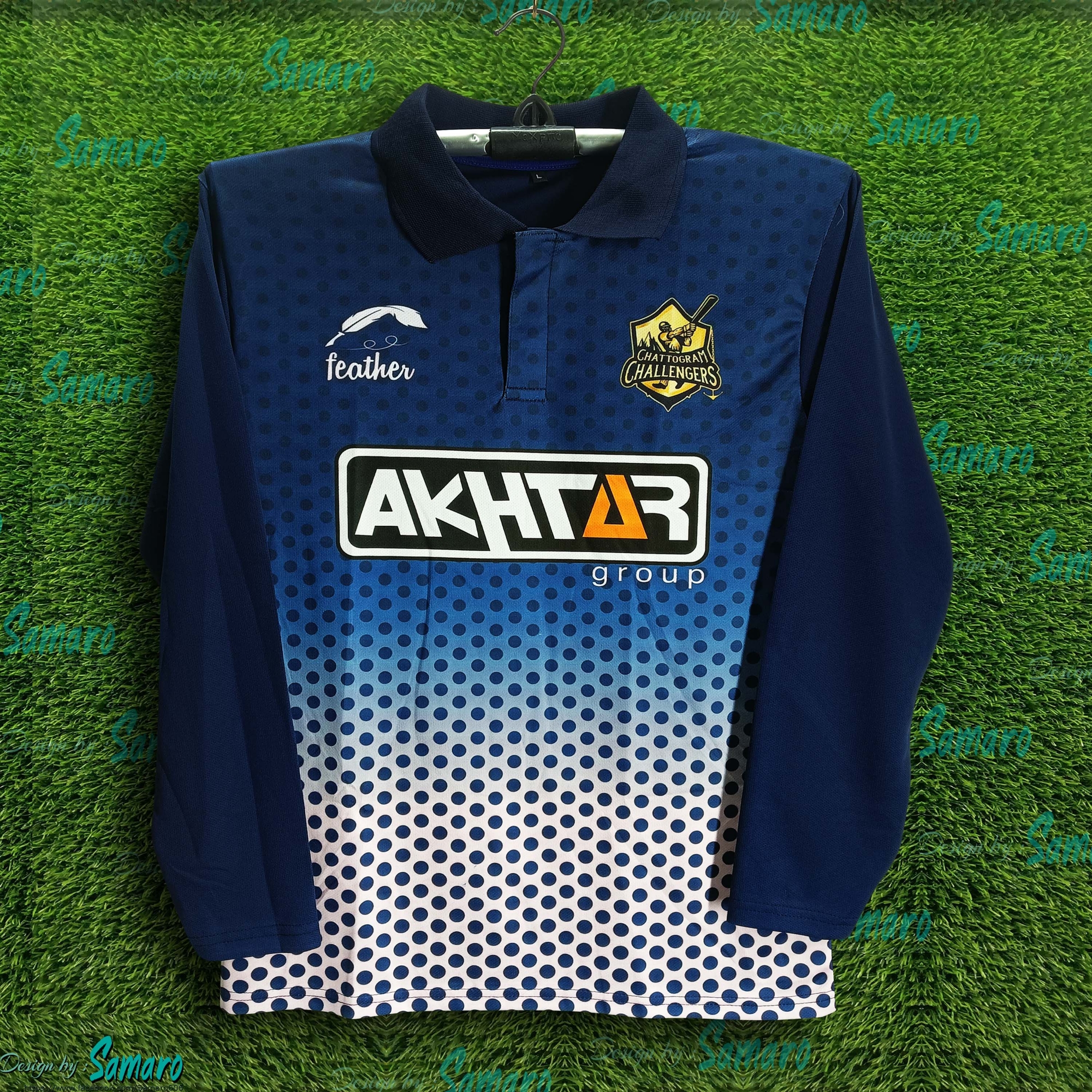 Picture of Chattogram Challengers Full Sleeve Polo Cricket Jersey For Men - BPL Long Sleeve Polo Jersey - Chattogram Jersey 2025