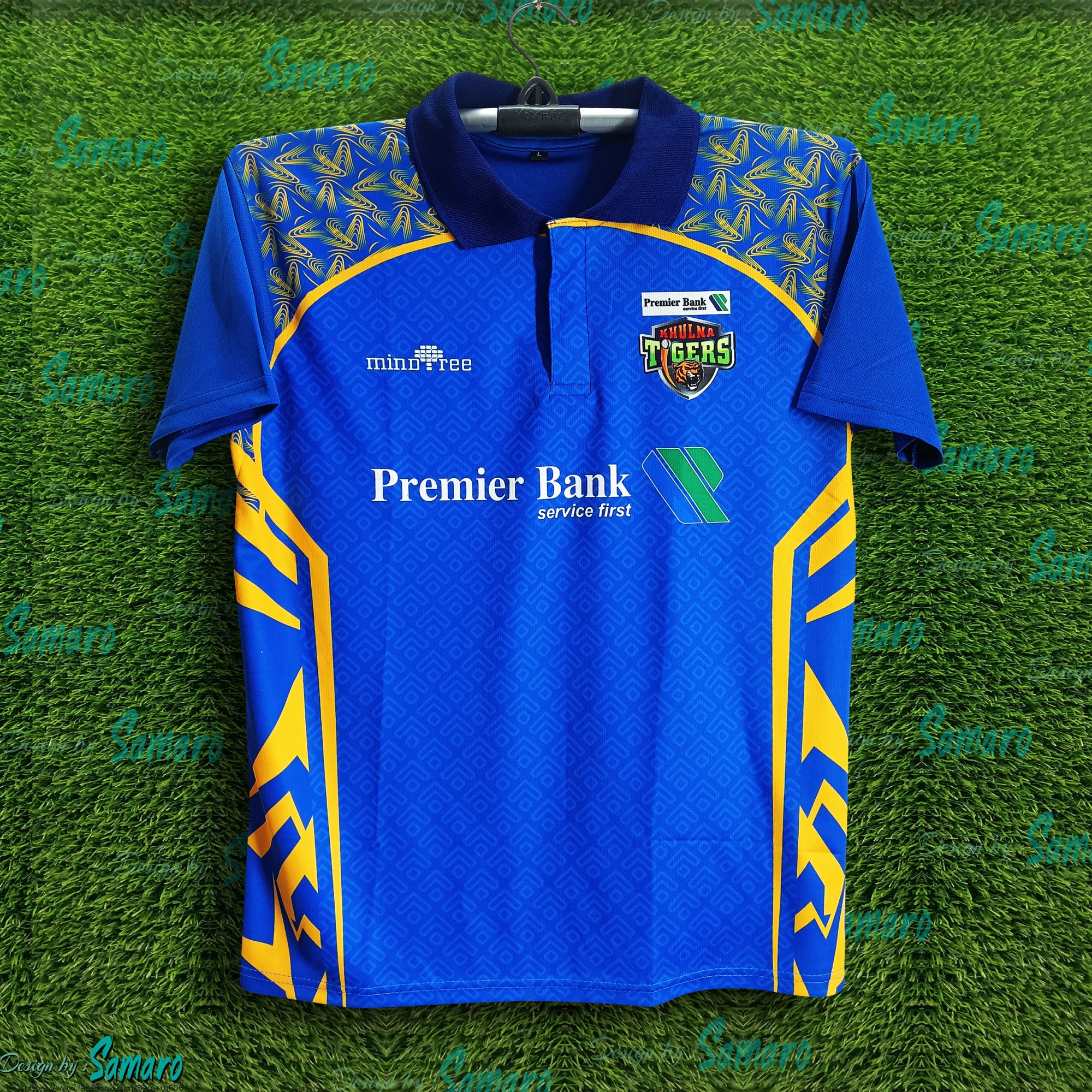 Picture of Khulna Tigers Short Sleeve Collar Polo Jersey For Men - BPL Polo Jersey - Khulna BPL Jersey 2024-2025