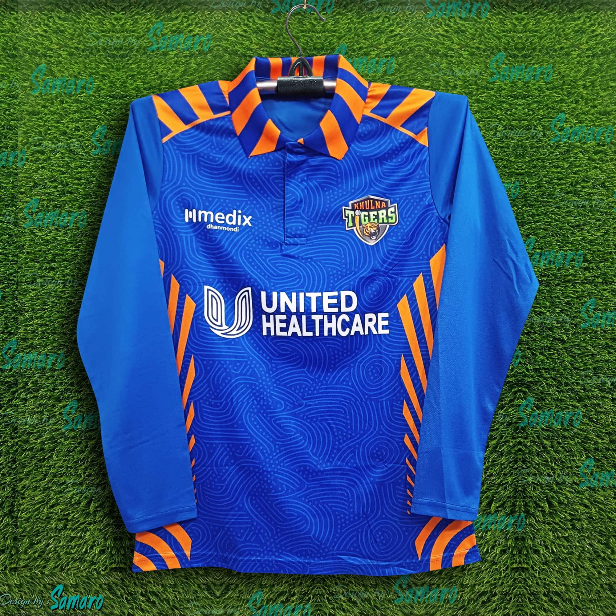 Picture of Khulna Tigers Full Sleeve Polo BPL Cricket Jersey For Men - BPL Long Sleeve T Shirt - Khulna Jersey 2025/26