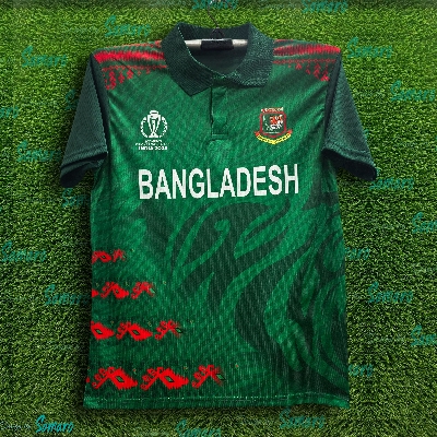 Picture of Bangladesh World Cup Jersey - Full Sleeve Polo Jersey For Men - Bangladesh Cricket Jersey 2024-25