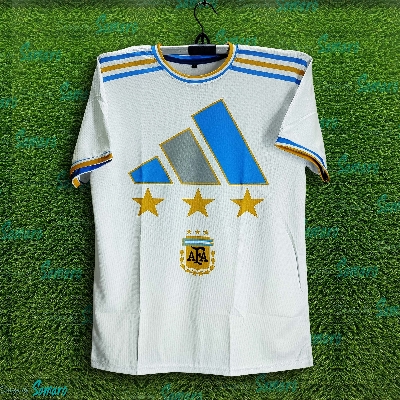 Picture of Argentina Short Sleeve Football Jersey For Men - Half Sleeve T Shirt - Argentina Football Jersey