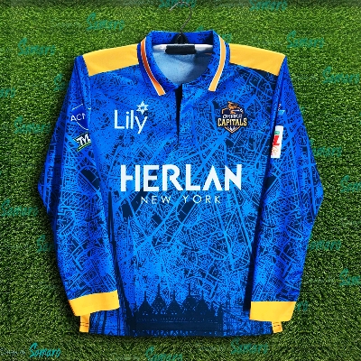 Picture of Dhaka Capaitals Premium Full Sleeve Polo Cricket Jersey For Men