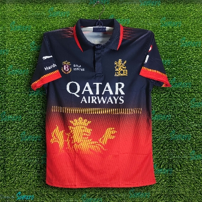 Picture of Royal Challengers Bangalore Premium IPL Polo Jersey For Men - RCB Half Sleeve Polo T Shirt - RCB Cricket Jersey 2025/2026