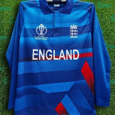 Picture of England World Cup Jersey - Full Sleeve Collar Jersey - World Cup Jersey 2023/2024