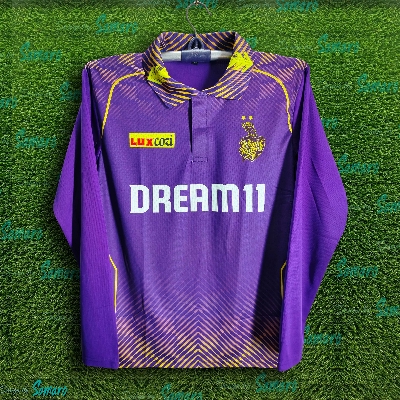 Picture of Kolkata Knight Riders Full Sleeve Cricket Jersey For Men - KKR Long Sleeve Polo IPL Jersey - Kolkata Jersey 2025