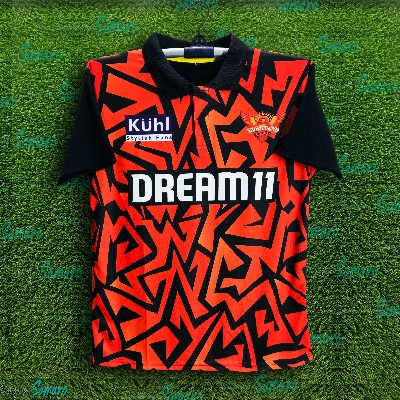 Picture of SunRisers Hyderabad Short sleeve Polo Cricket Jersey For Men - SH Half Sleeve - IPL Jersey - SunRisers Jersey 2025