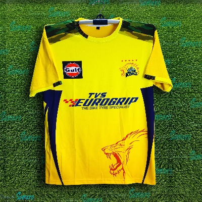 Picture of Chennai Super King Short Sleeve IPL Cricket Jersey For Men - CSK Half Sleeve T Shirt - Chennai Jersey 2025