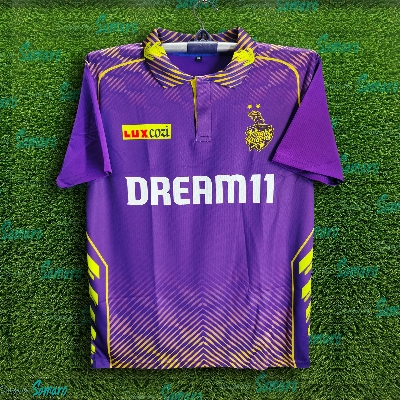 Picture of Kolkata Knight Riders Short Sleeve Collar Cricket Jersey For Men - KKR Half Sleeve Polo IPL Jersey - Kolkata Jersey 2025