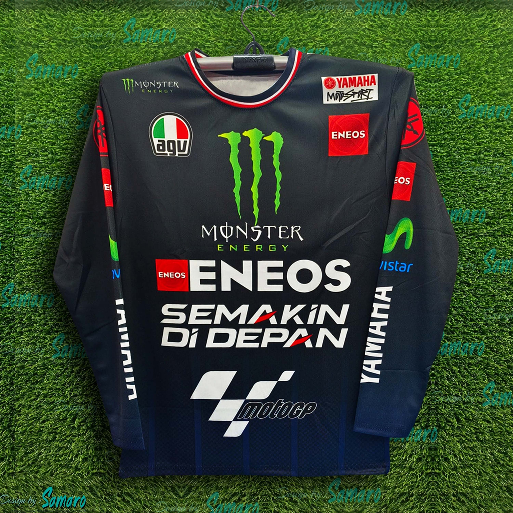 Picture of Monster Full Sleeve Bike Jersey For Men - Yamaha Bike Jersey - Monster Bike Jersey