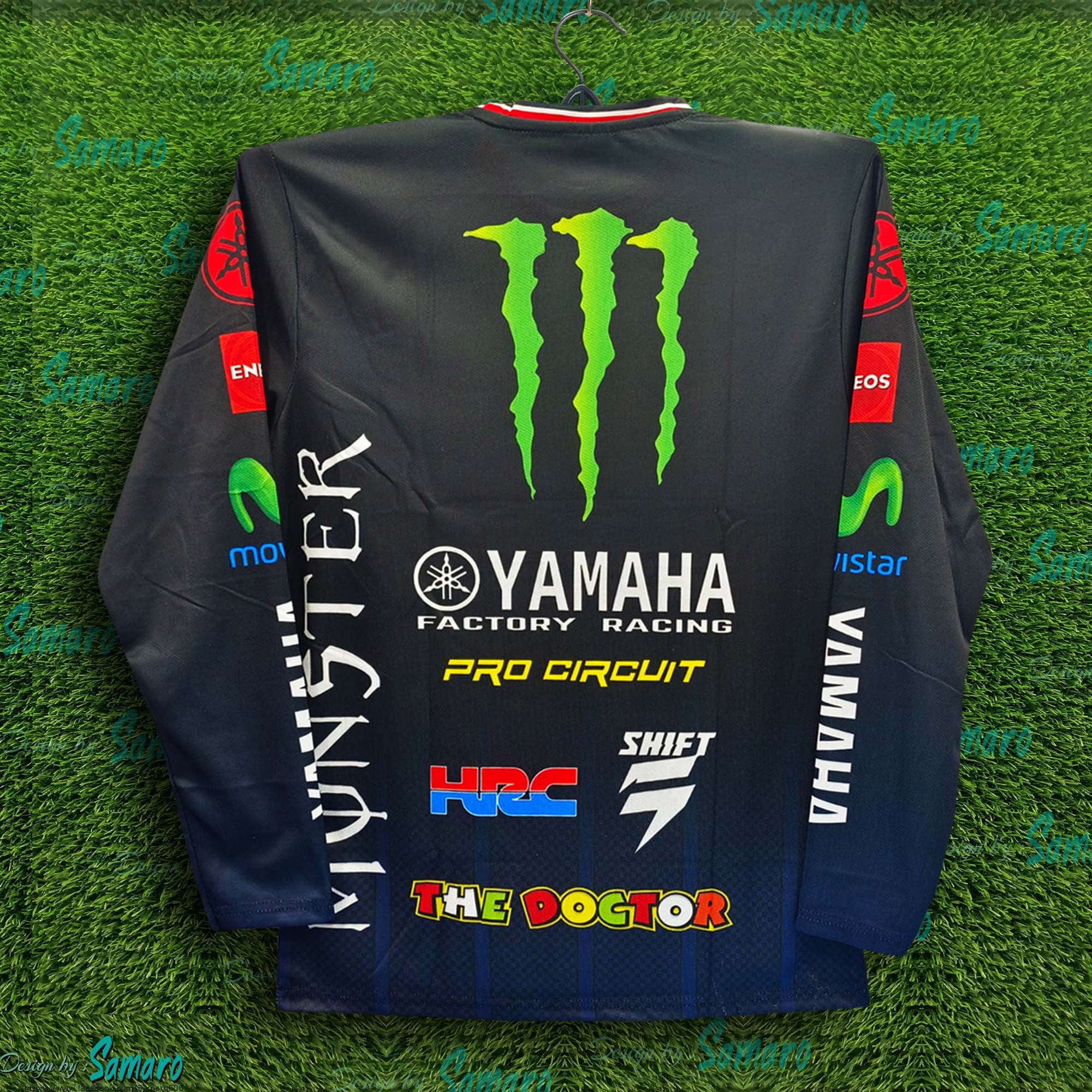 Picture of Monster Full Sleeve Bike Jersey For Men - Yamaha Bike Jersey - Monster Bike Jersey