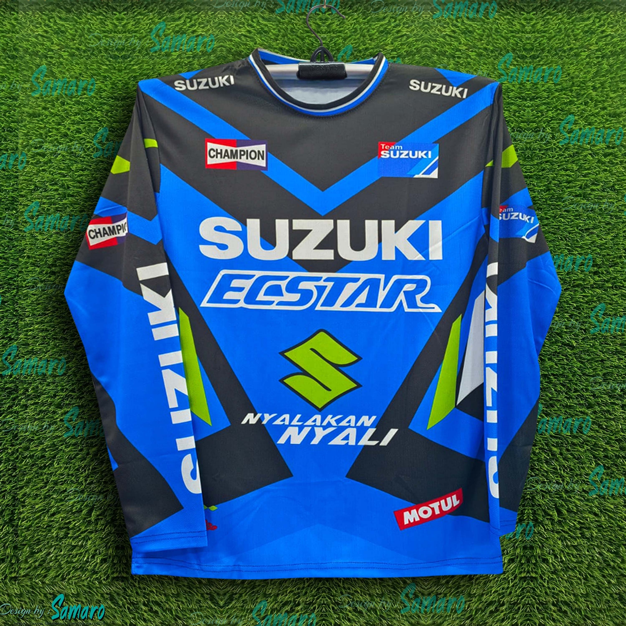 Picture of Suzuki Full Sleeve Bike Jersey For Men - Ecster Bike Jersey - Suzuki Bike Jersey
