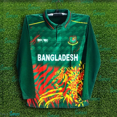 Picture of Bangladesh ICC Champions Trophy Jersey For Man - Full Sleeve Polo T Shirt - Bangladesh Cricket Jersey 2025-26