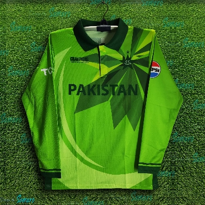 Picture of Pakistan ICC Champions Trophy Jersey For Man - Full Sleeve Polo T Shirt - Pakistan Cricket Jersey 2025-26