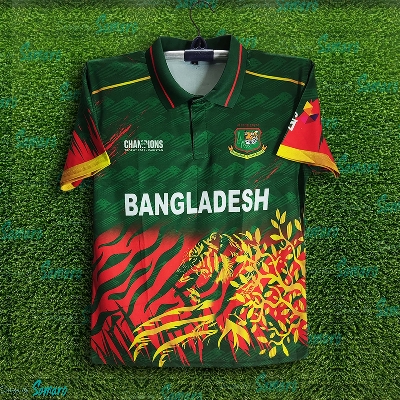 Picture of Bangladesh ICC Champions Trophy Jersey For Man - Half Sleeve Polo T Shirt - Bangladesh Cricket Jersey 2025/26
