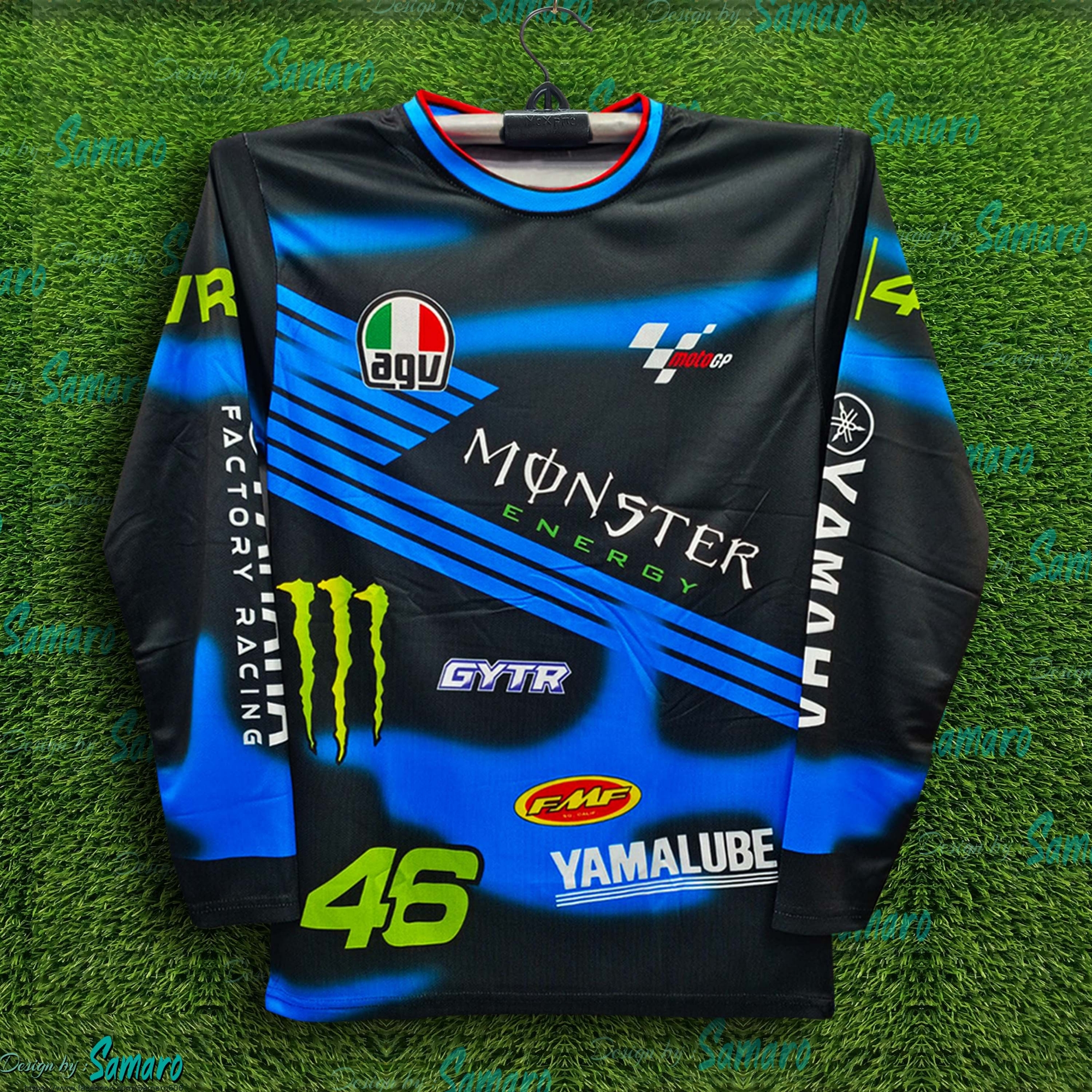 Picture of Monster 46 Full Sleeve Bike Jersey For Men - Bike T Shirt - Monster 46 Bike Jersey