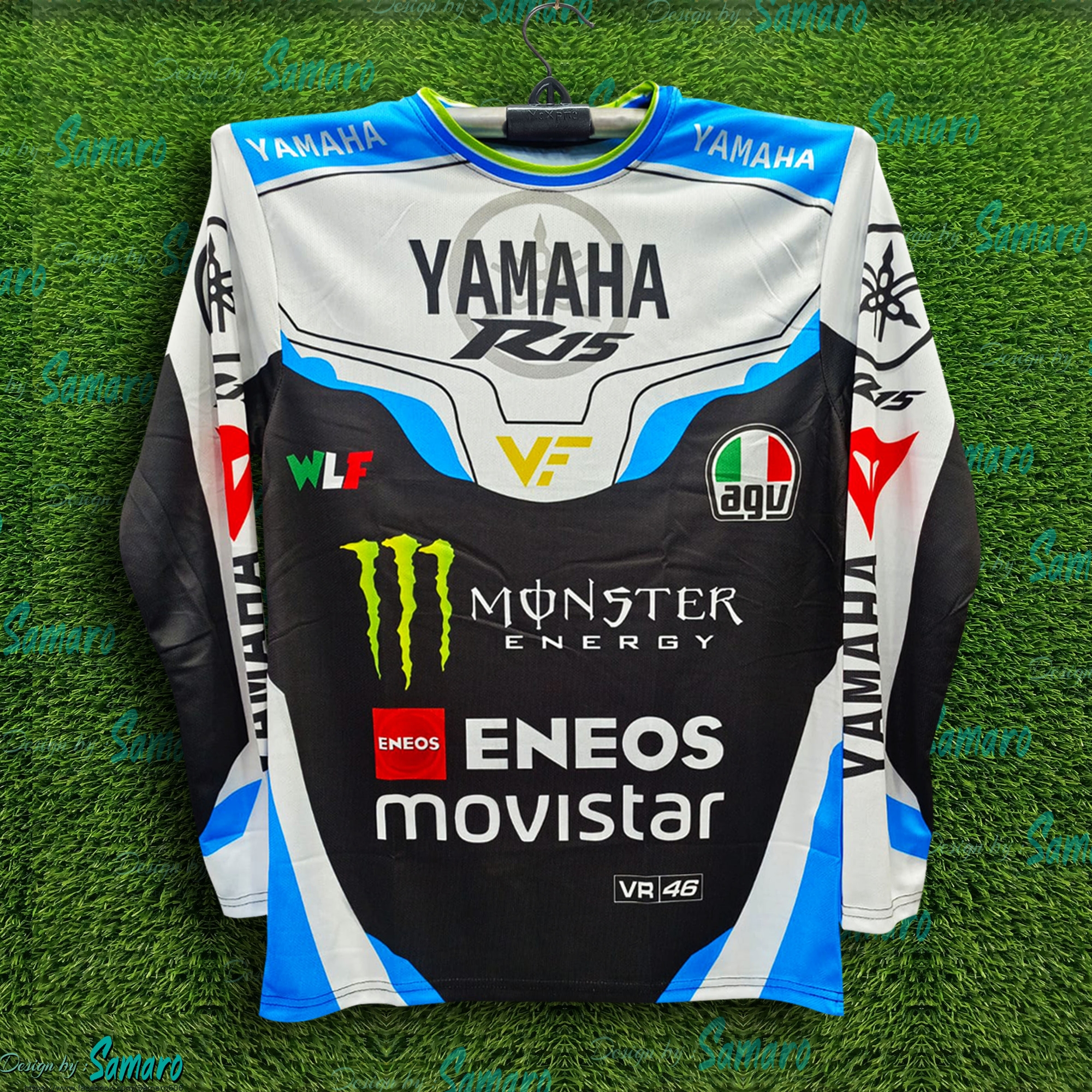 Picture of Yamaha R15 Full Sleeve Bike Jersey For Men - Eneso Jersey - Yamaha Bike Jersey