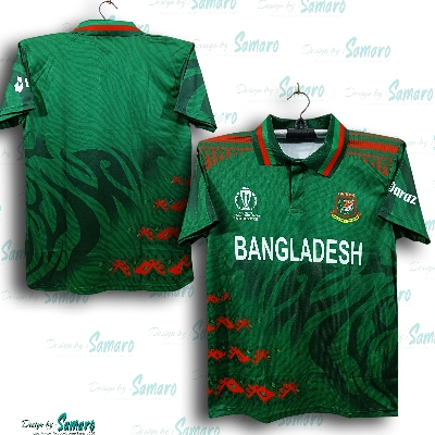 Picture of Bangladesh World Cup Jersey - Bangladesh Short Sleeve Polo Cricket Jersey For Men - Bangladesh Cricket 2024